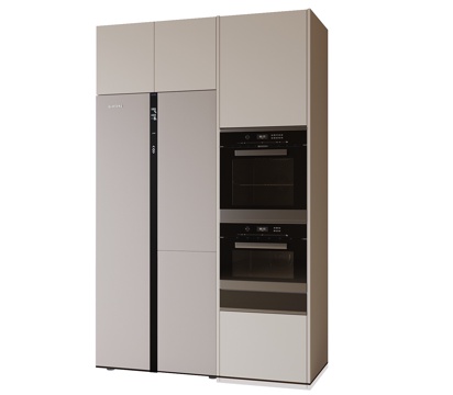 现代冰箱柜 冰箱 烤箱su模型