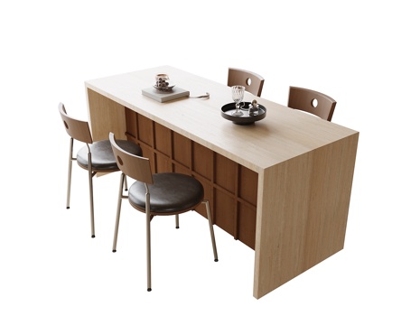 现代餐桌椅 餐椅 吧台su模型