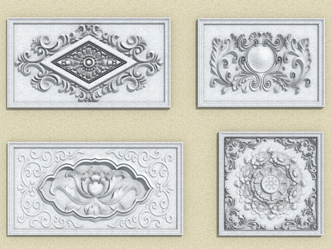 欧式浮雕 欧式雕花su模型
