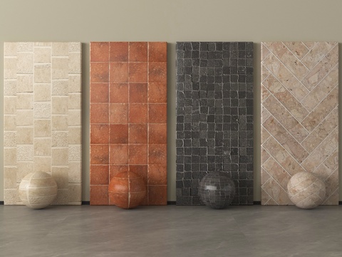 法式仿古砖 地砖su模型