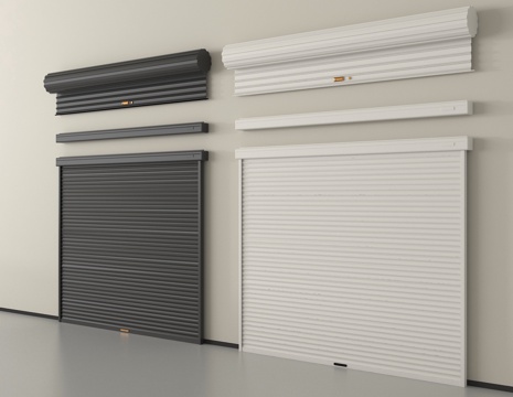 现代卷帘门   卷闸门 车库门   仓库门 防盗门su模型