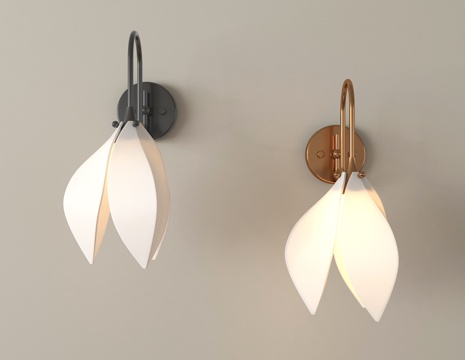 现代壁灯   金属壁灯su模型