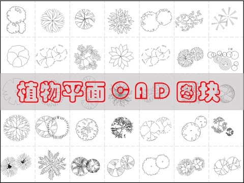 现代综合植物图库cad施工图