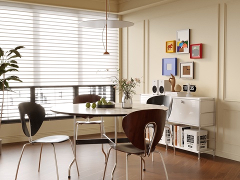  现代餐厅3d模型 