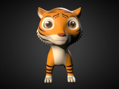 卡通老虎su模型