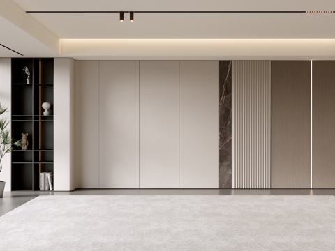 意式客厅 现代客厅 沙发背景墙 沙发背景 客厅背景su模型