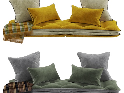  坐垫套装103d模型 