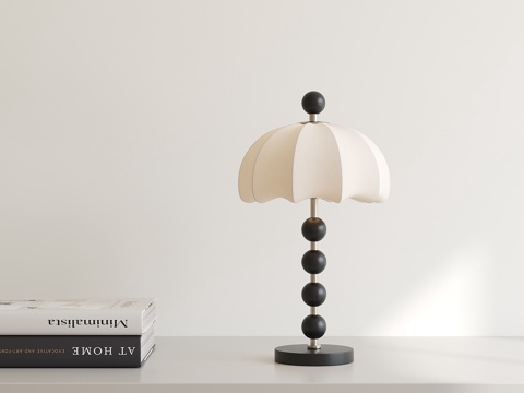 法式中古台灯su模型