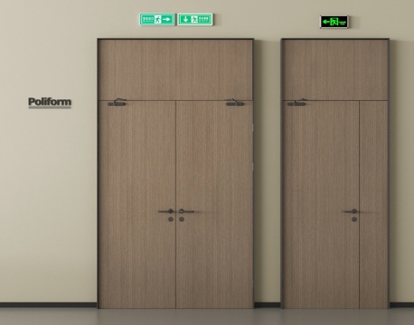 现代消防门 安全门 安全出口su模型