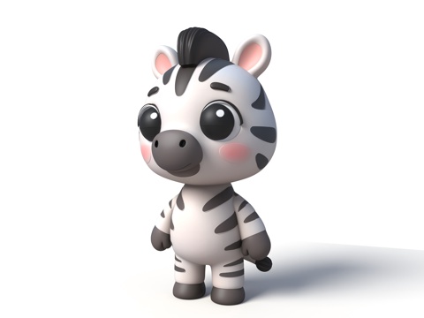 斑马摆件 斑马手办 斑马玩具 现代卡通摆件  卡通玩具  卡su模型