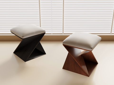 复古中古其他凳子su模型