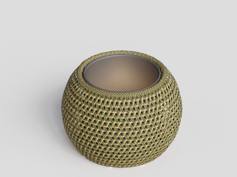 DEDON - 现代户外灯 落地灯 氛围灯 竹编灯具 竹编花su模型