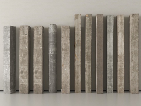 现代水泥柱子 混凝土柱子su模型