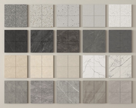 现代地砖 柔光砖 水磨石地砖 大理石瓷砖su模型