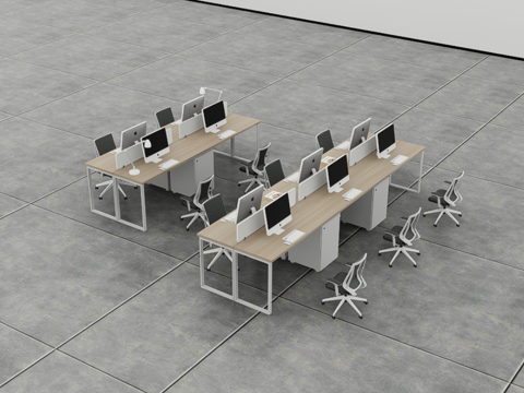 办公桌椅su模型