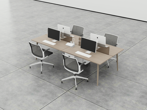 办公桌椅su模型