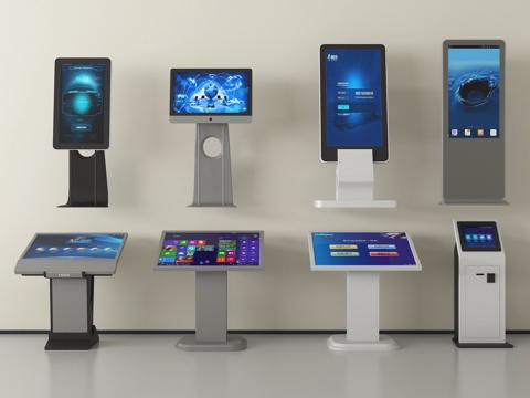  现代一体机  一体查询机   互动屏 导向屏  广告机 显示3d模型 