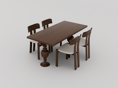 餐桌椅su模型
