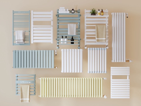  卫生间暖气片3d模型 
