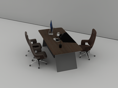 办公桌椅su模型