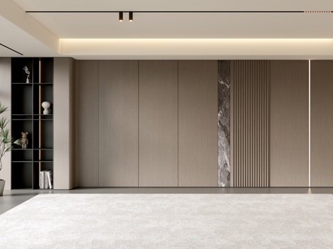  意式客厅 现代客厅 沙发背景墙 沙发背景 客厅背景3d模型 