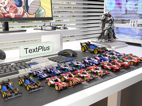  现代四驱兄弟赛车玩具摆件3d模型 