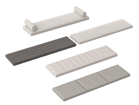 现代坐垫 沙发垫 飘窗垫su模型