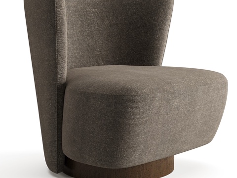  现代意式布艺扶手椅3d模型 