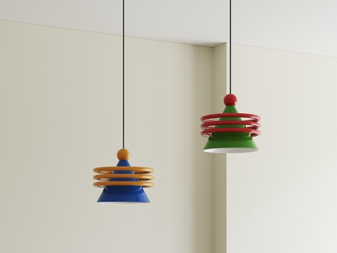 现代儿童吊灯su模型