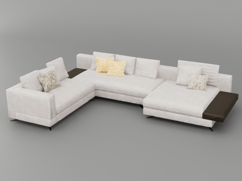 沙发组合su模型