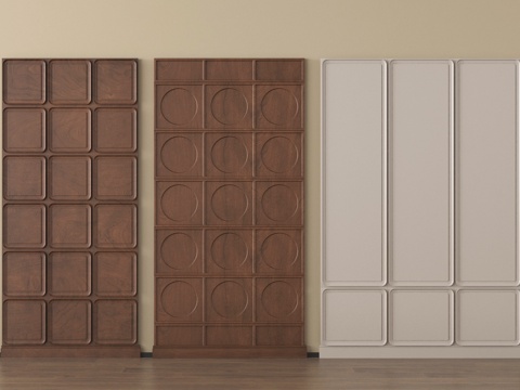 法式护墙板 造型护墙板 墙饰板 背景墙su模型