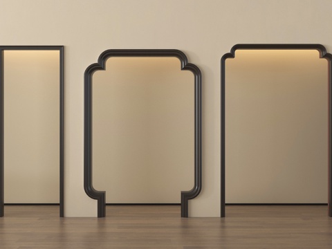 新中式门套 门洞 垭口su模型