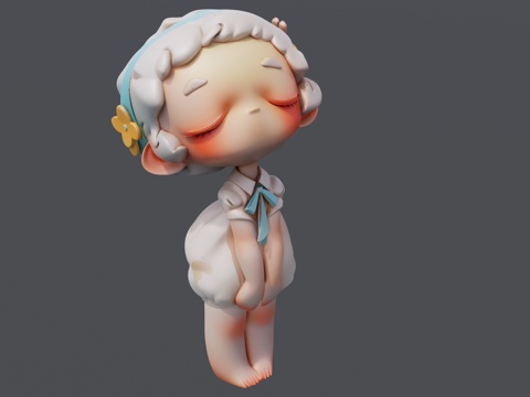 手办塔塔玩具摆件su模型