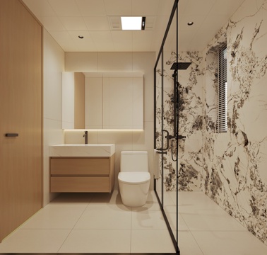  现代卫生间3d模型 