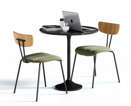 现代洽谈桌椅 休闲桌椅 小圆桌单椅 接待桌椅 餐桌椅su模型