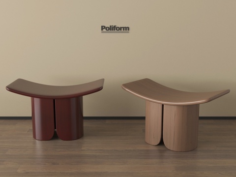 中古凳子 木凳 矮凳 换鞋凳 原木凳子su模型