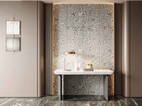 现代玄关 条案 玄关柜su模型