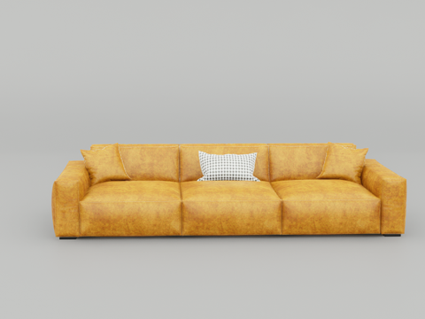 双人休闲沙发su模型