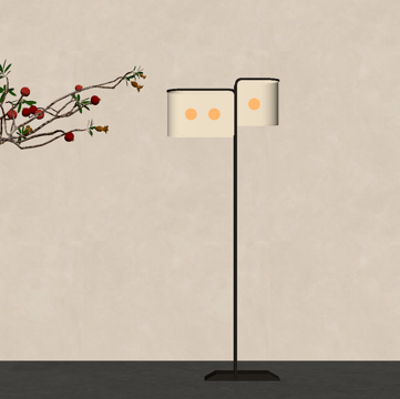 新中式落地灯su模型