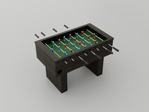 桌上足球su模型