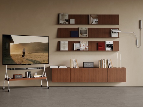 中古风书柜 电视柜 支架电视su模型