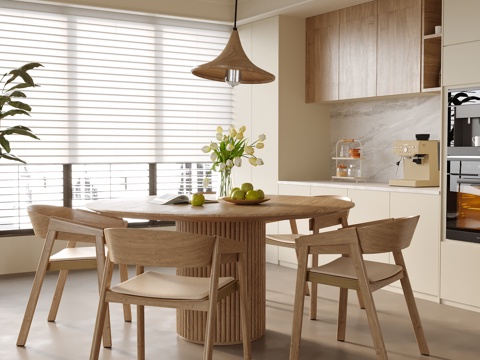  现代餐厅3d模型 