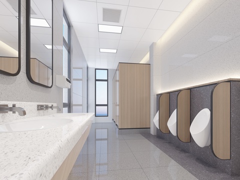  现代公卫男卫女卫3d模型 