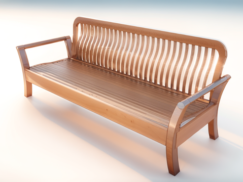 长板凳 椅子 公园长椅su模型