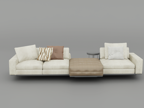 多人沙发su模型