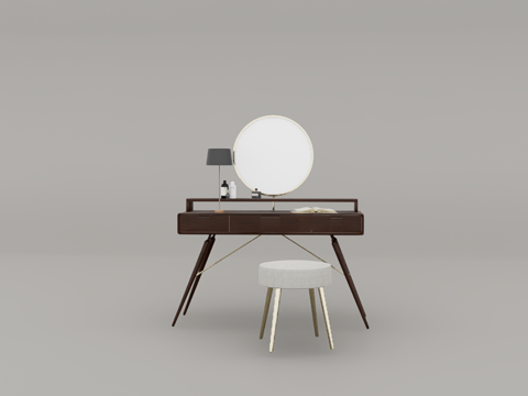 梳妆台su模型