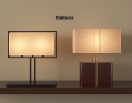  新中式台灯 轻奢台灯3d模型 