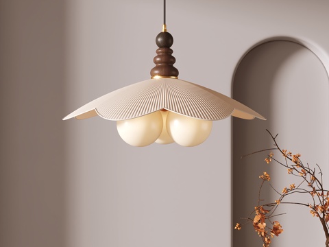 法式艺术吊灯su模型