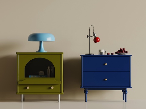 复古法式床头柜su模型