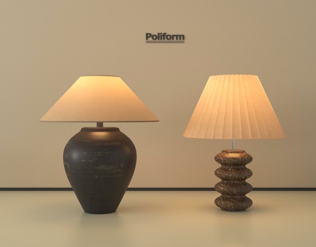  法式复古台灯 装饰台灯3d模型 